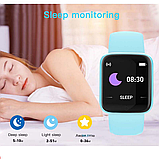 Смарт годинник Smart watch SWY68S розумний браслет з фітнес трекером, вологозахистом, пульсометром і крокоміром Блакитний, фото 5