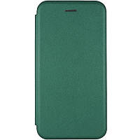 Кожаный чехол книжка с визитницей на Xiaomi Poco M5 зеленый / Чехол на Сяоми Поко М5
