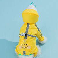 Дощовик-комбінезон для дрібних собак жовтий розмір XS