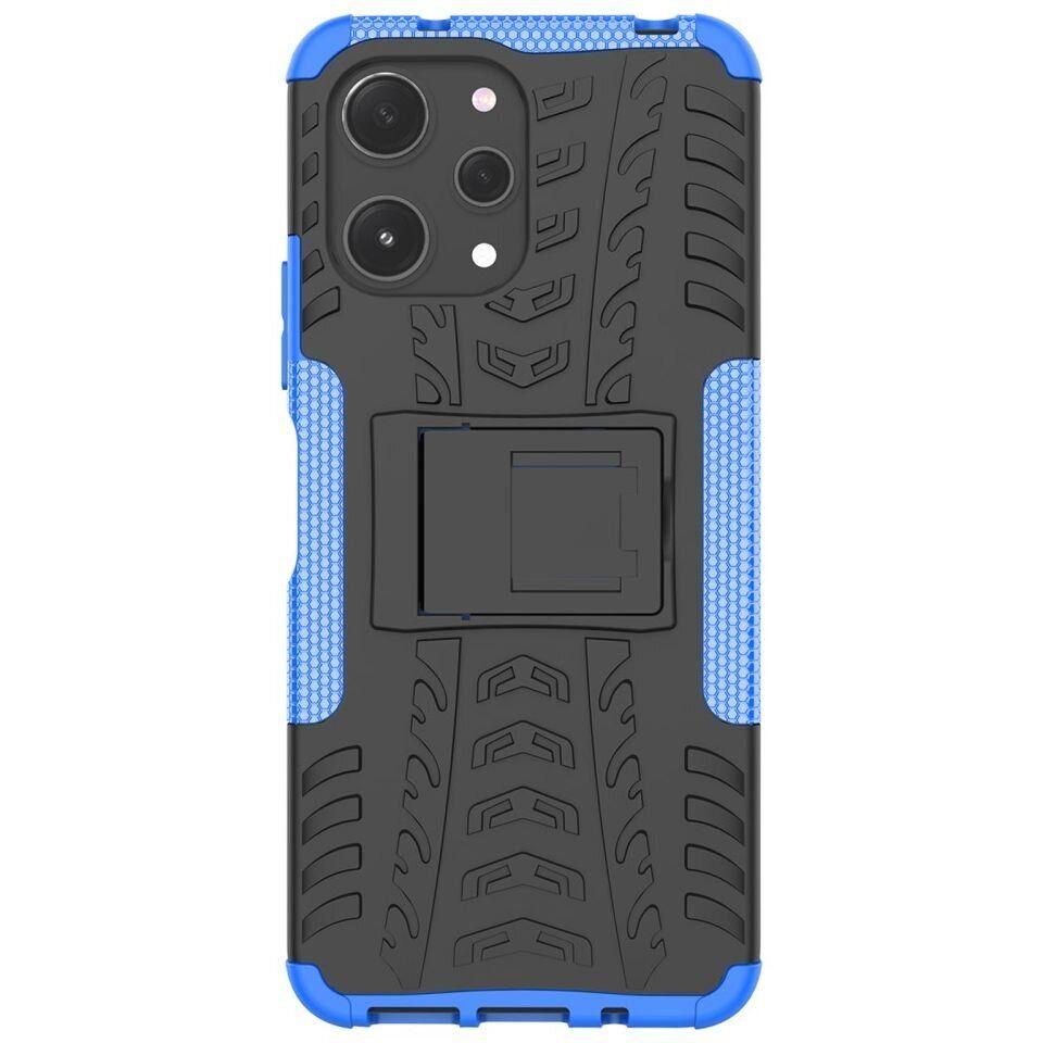 Чехол Armor для Xiaomi Redmi 12 бампер противоударный с подставкой Blue - фото 2 - id-p2037651464