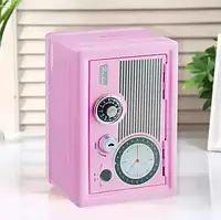 Сейф Металлический Детский Metal Safe Radio Радио Розовый | Детская Копилка с Замком