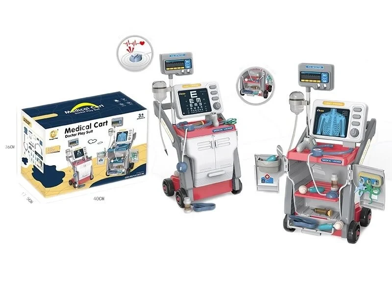 Набір лікаря 927 штрих - 7241 (12/2) 2 види, звук, медична стійка з приладдям, крапельниця, інструменти,