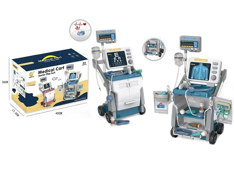 Набір лікаря 927 штрих - 7258 (12/2) 2 види, звук, медична стійка з приладдям, крапельниця, інструменти,