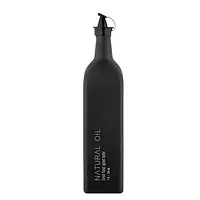 Бутылка диспенсер 1000 мл для масла и уксуса Стеклянная черная SNT7-580