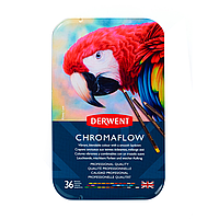 Набір кольорових олівців Chromaflow 36 шт. мет. коробка Derwent