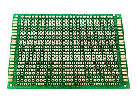 Плата односторонняя макетная 6cmX8cmX1,6mm шаг 2,54мм маска односторон