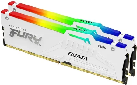 Kingston Fury Beast White RGB DDR5 32GB 6000MHz CL40 (KF560C40BWAK232)