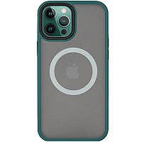 Противоударный матовый чехол на iPhone 13 Pro Max зеленый / Противоударный матовый чехол на Айфон 13 Про Макс