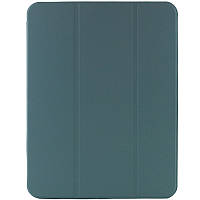 Кожаный чехол книжка с визитницей на iPad 10.9 (2022) зелёный / Чехол на Айпад 10.9