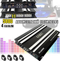 Новинка! Автомобильный усилитель звука UKC PH.5800 8000W 4-х канальный