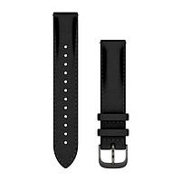 Ремешок Garmin 18mm Band, Black Leather + Brushed Slate