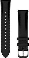 Ремешок Garmin 20mm Band, Black Leather + Brushed Slate