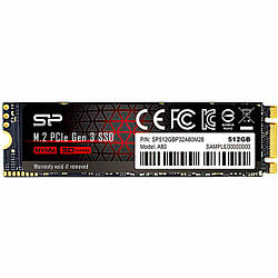 SSD M.2 SiliconPower P32А80 512GB 2280 PCIe 3.0 х2 3D NAND