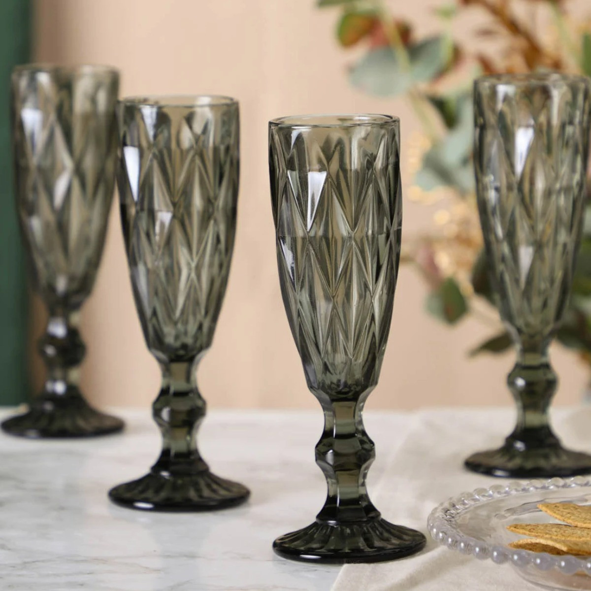 Набір келихів для шампанського A-PLUS 150 мл 6 шт (9005/2805 DL) Smoky grey