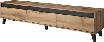 Cama Meble Szafka Rtv Nord 185Cm Dąb Wotan Antracyt