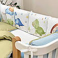 Комплект постільної дитячої білизни для ліжечка Art Design Діно топ, фото 3