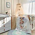 Комплект постільної дитячої білизни для ліжечка Ведмедики Гаммі бежевий топ, фото 2