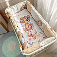 Комплект постільної дитячої білизни для ліжечка Ведмедики Гаммі бежевий топ, фото 7