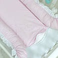 Кокон гніздечко для дитини, розмір 90х65 см, поплін, Універсальний рожевий топ, фото 8