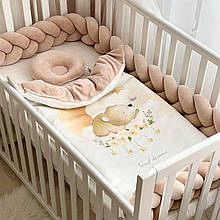 Комплект постільної дитячої білизни для ліжечка № 8 Sweet Dream Ведмедик топ