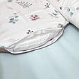 Кокон гніздо для новонароджених для сну, розмір 90х65 см, "Nordic" Гортензія пудра топ, фото 5