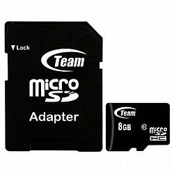 MicroSDHC Team 8Gb class 10 (adapter SD)