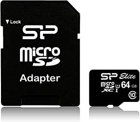 MicroSDXC (UHS-1) SiliconPower Elite 64Gb class 10 (adapter SD)