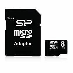 MicroSDHC SiliconPower 8Gb class 10 (adapter SD)
