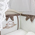 Комплект постільної дитячої білизни для ліжечка Belissimo шоколад топ, фото 3
