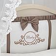 Комплект постільної дитячої білизни для ліжечка Belissimo шоколад топ, фото 4