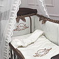 Комплект постільної дитячої білизни для ліжечка Belissimo шоколад топ, фото 7