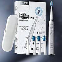 Электрическая зубная щетка Seago SG-575 Black 5 насадок белая