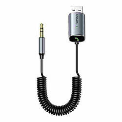 Bluetooth ресивер Usams US-SJ504 Aluminum Alloy Car Wireless Audio Receiver Silver