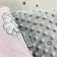 Плед конверт дитячий з ковдрою, поплін та плюш, розмір 80х100 см, Ляльки на рожевий топ, фото 6