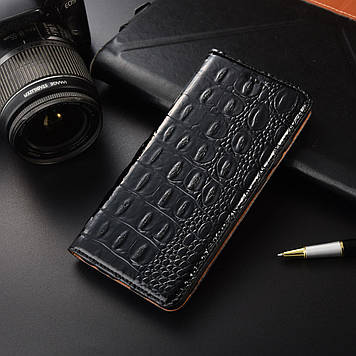 Чохол для HTC U23 Pro 5G книжка з підставкою візитницею ШКІРЯНИЙ протиударний магнітний "LUXON" Чорний