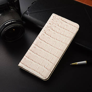 Чохол для HTC U23 Pro 5G книжка з підставкою візитницею ШКІРЯНИЙ протиударний магнітний "LUXON" Білий