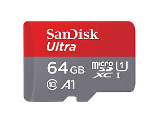 MicroSDXC (UHS-1) SanDisk Ultra 64Gb class 10 A1 (100Mb/s, 667x)
