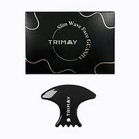 Натуральный керамический скребок гуаша Trimay Slim Wave Face Guasha