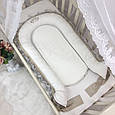 Кокон гніздо для новонароджених для сну, сатин, Royal шоколад топ, фото 6