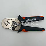 Кримпер Wozobuy Чотиригранна саморегулююча тріскачка для обтиску наконечників + 1200 шт наконечників, фото 2