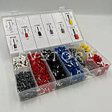 Кримпер Wozobuy Чотиригранна саморегулююча тріскачка для обтиску наконечників + 1200 шт наконечників, фото 7