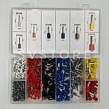 Кримпер Wozobuy Чотиригранна саморегулююча тріскачка для обтиску наконечників + 1200 шт наконечників, фото 6