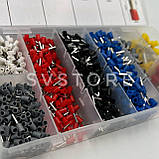 Кримпер Wozobuy Чотиригранна саморегулююча тріскачка для обтиску наконечників + 1200 шт наконечників, фото 8