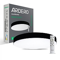 Управляемая LED люстра Ardero AL6085 ARD 60W NOVA 5040Lm 2700К-6500K круглая черная с пультом 500х100