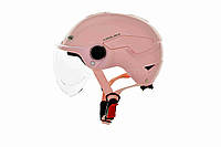 Шлем каска "DAVID" (#D316, розовый, регулятор размера S/M, АБС-пластик)