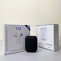 Бездротові навушники TWS i12 (Чорний)