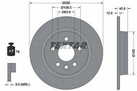 Диск тормозной задний Ford C-max/Focus II/Volvo C30/C70/S40/V50 04-12/V40 12-(280x10.9) PRO