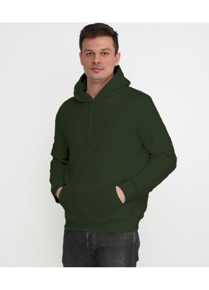 Худі чоловіче Мальта М429-14 з начосом S оливкове, фото 1