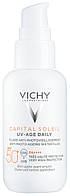 Водный флюид против фотостарения Vichy Capital Soleil UV-Age Daily SPF 50+ PA++++ 40 мл, тонирующий