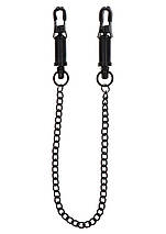 Затискачі на соски Heavy Duty Adjustable Clamps чорні 52 см TABOOM, фото 4